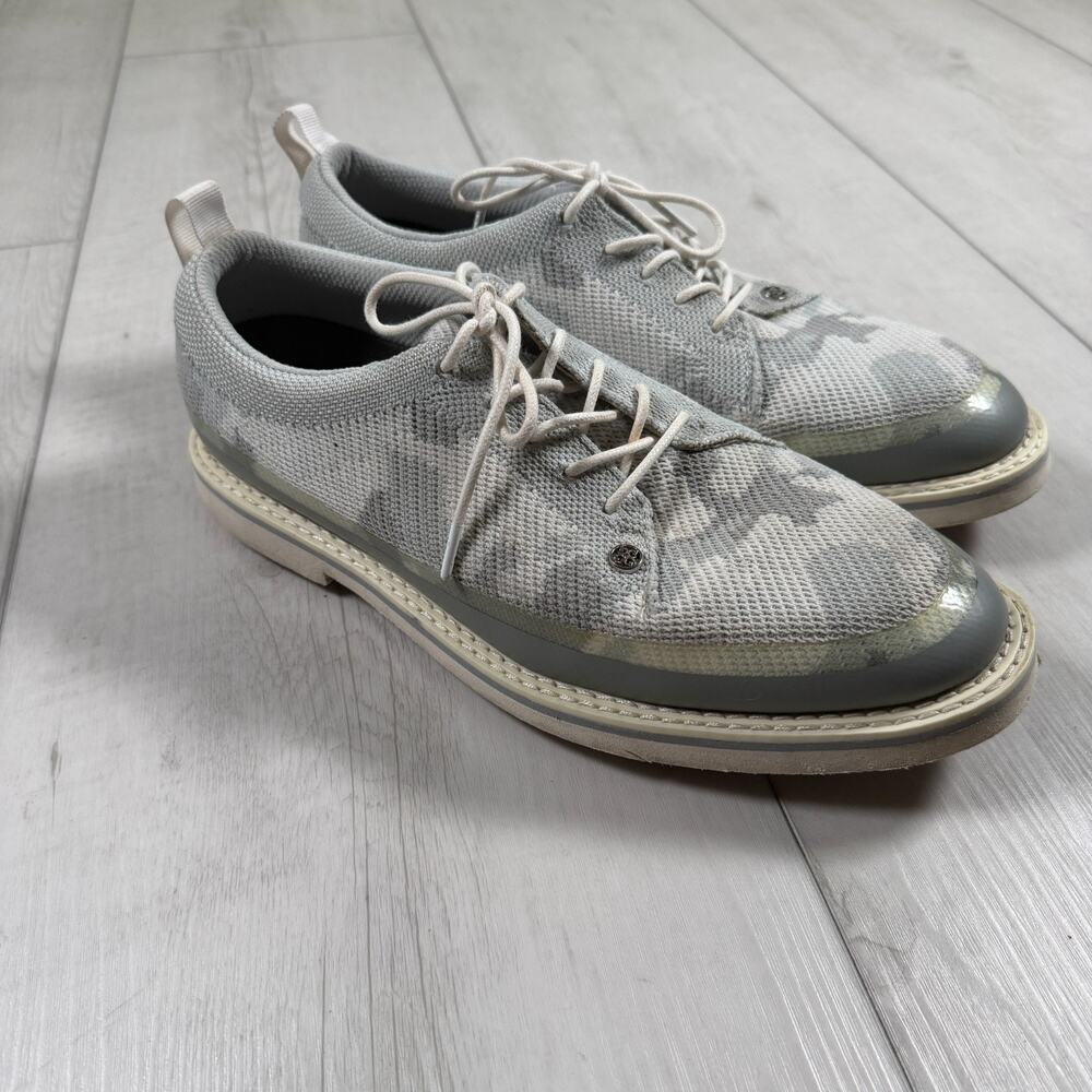 G/Fore Gallivanter Tuxedo Camo Knit Golf Shoes Grey White Men's 9